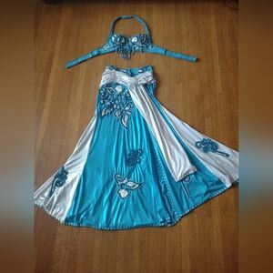Turquoise & Silver Belly Dance costume from Egypt